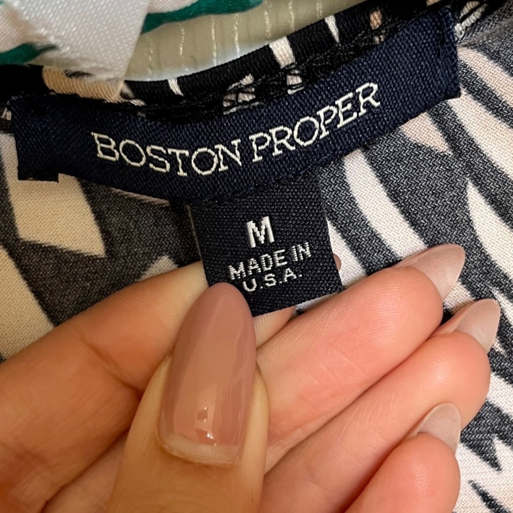 Boston Proper Patterned Dress - M - Picture 2 of 4